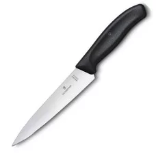 Кухонний ніж Victorinox SwissClassic Carving лезо 15см з чорн. ручкою у подар.упак.
