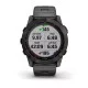 Смарт-часы Garmin fenix 7X Sapphire Solar карбоново-серые титановые DLC с титановим вентилируемым браслетом