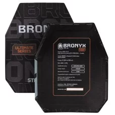 Бронепластина BRONYX Ultimate series M комплект 2 шт Клас захисту згідно ДСТУ 8782:2818 3 клас