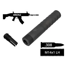 Глушитель разборный 2в1 с полум'ягасником AFTactical S44F24 .308 M14x1 BREN2