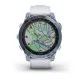 Смарт-годинник Garmin fenix 7 Sapphire Solar мінерально-синій титановий DLC з ремінцем кольору білого каменю