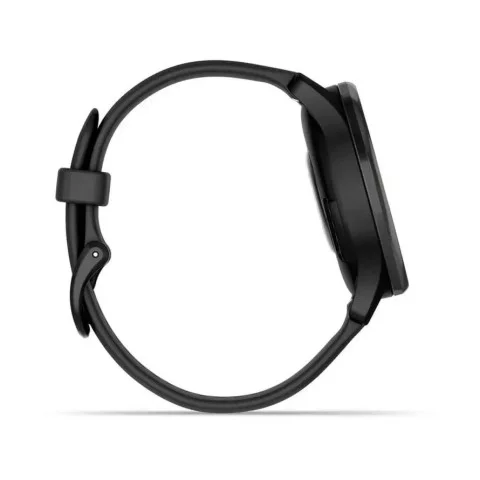 Смарт-часы Garmin vivomove Trend с грифельным стальным безелем, черными корпусом и ремешком