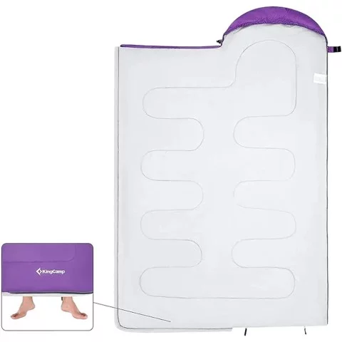 Спальный мешок KingCamp Oasis 250 Comf +12°C / Lim +7°C / Extr -3°C Purple