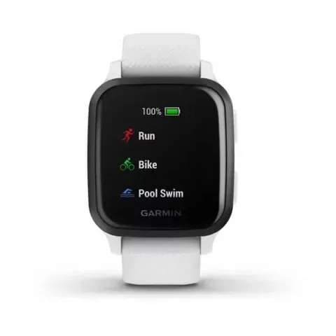 Смарт-часы Garmin Venu Sq Music Editionс белые с грифельным безелем