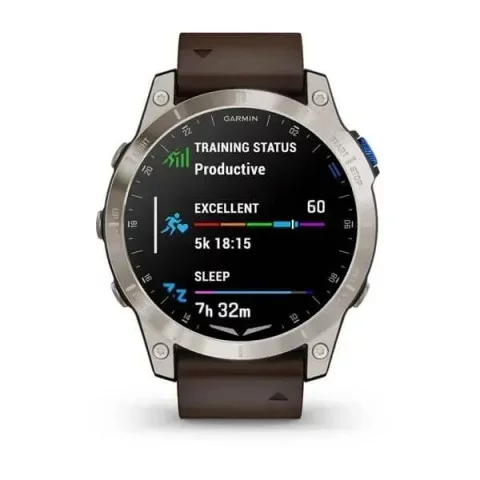 Смарт-часы Garmin D2 Mach 1 с коричневым ремешком Оксфорд