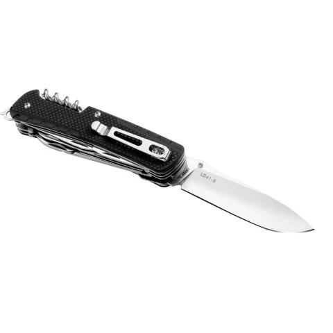 Багатофункціональний ніж Ruike Trekker LD41-B, (8.5 см) 12C27 / G10 чорний, 22 інстр.
