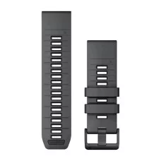Ремешки для часов Garmin QuickFit 26 силиконовые грифельно-серые/черные