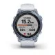 Смарт-годинник Garmin fenix 7 Sapphire Solar мінерально-синій титановий DLC з ремінцем кольору білого каменю