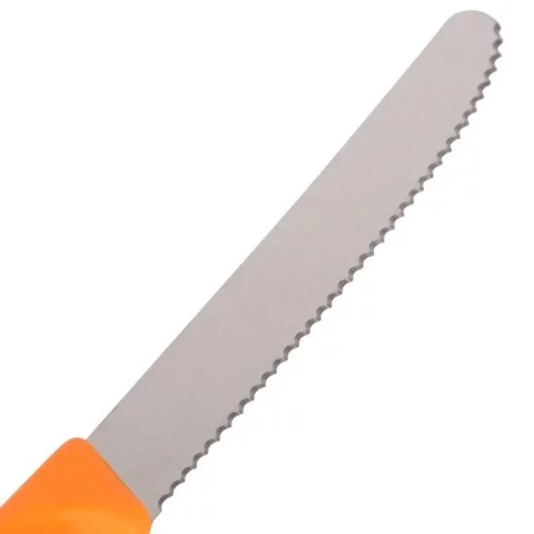 Кухонний ніж Victorinox SwissClassic Tomato&Sausage лезо 11см хвил. з помар. ручкою 2шт (блістер)