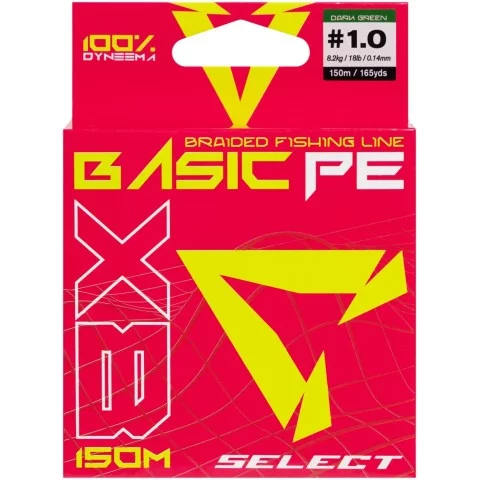 Шнур Select Basic PE 8X Green 150m #1.0/0.14mm 18lb/8.2kg