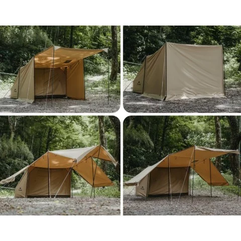 Намет одномісний із тентом Naturehike CNK2450WS026, коричневий