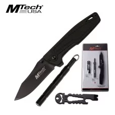 Набор MTech USA в блистере: нож, мультитул, свисток, компас, огниво