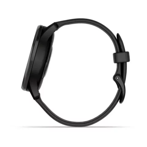 Смарт-часы Garmin vivomove Trend с грифельным стальным безелем, черными корпусом и ремешком