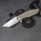 Ніж складаний туристичний Ruike P138-W, (9 см) 14C28N / G10 бежевий
