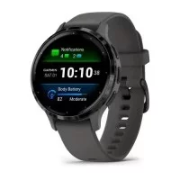 Смарт-часы Garmin Venu 3s серые со сланцевым стальным безелем и силиконовым ремешком