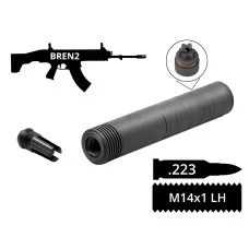 Глушитель разборный 2в1 с полум'ягасником AFTactical S441F24 .223 14x1LH CZ BREN 2