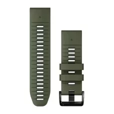 Ремінці для годинника Garmin QuickFit 26 силіконові, мохові/графітові