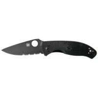Нож Spyderco Tenacious Black Blade Half Serrated Lightweight