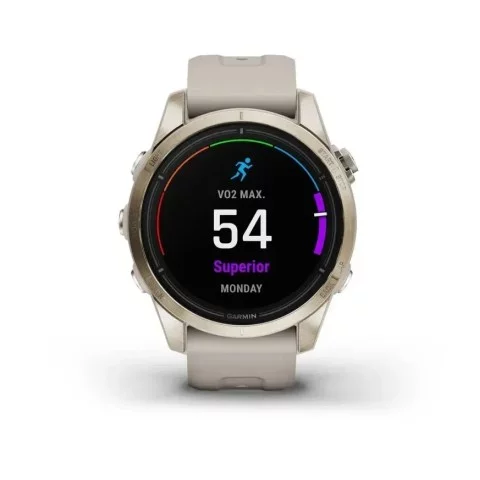 Смарт-часы Garmin epix Pro Gen 2 Sapphire Edition (42мм) нежно-золотистый со светло-песочным ремешком