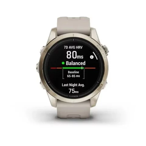 Смарт-часы Garmin epix Pro Gen 2 Sapphire Edition (42мм) нежно-золотистый со светло-песочным ремешком